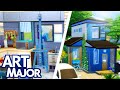 Art Major&#39;s Loft Tiny House || The Sims 4 Speed Build || No CC