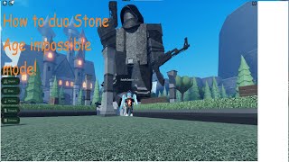 How to Duo Stone Age Impossible mode in Roblox Evolution Evade.