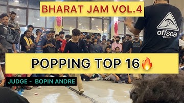 Gagan Pandit Vs Boogie Vikas 🔥🔥| Bharat Jam Vol.4 | 1 on 1 Popping Top 16 Judge Bopin Andre 💯