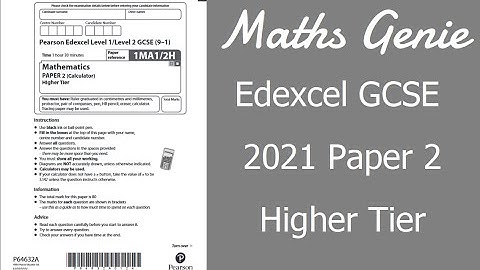 Edexcel GCSE Maths November 2021 Paper 2 Higher Exam Paper Walkthrough