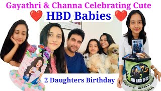 Channa Perera & Gayathri Dias Celebrating 2 Cute Daughters Birthday 😍