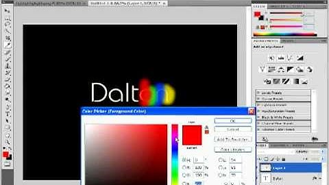 How to make a rainbow glow effect on your text in Photoshop CS4