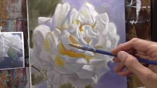 White Rose Timelapse Oil Painting Demo Youtube White Rose Timelapse Oil Painting Demo Youtube