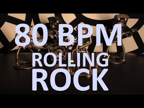 80-bpm---rolling-rock---4/4-drum-track---metronome---drum-beat