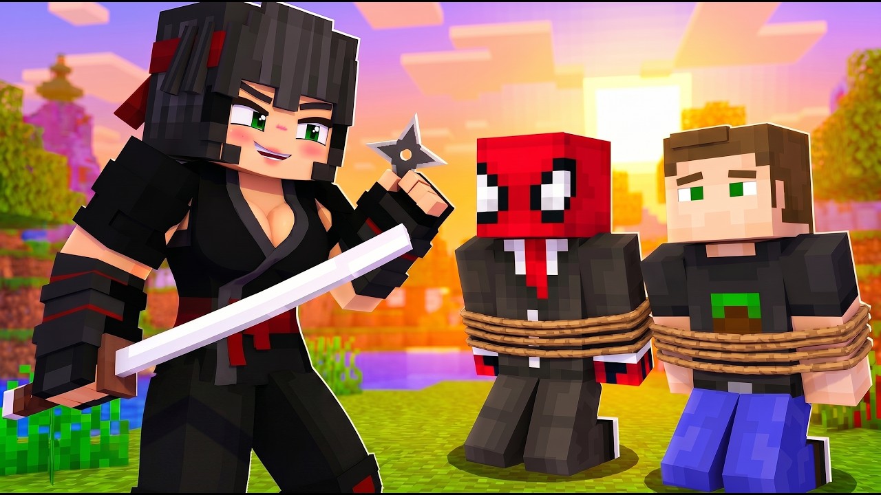 NİNJA KIZ BİZİ KAÇIRDI - Minecraft