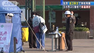 北京で高校3年生の授業再開　登校時には体温検査(20/04/27)