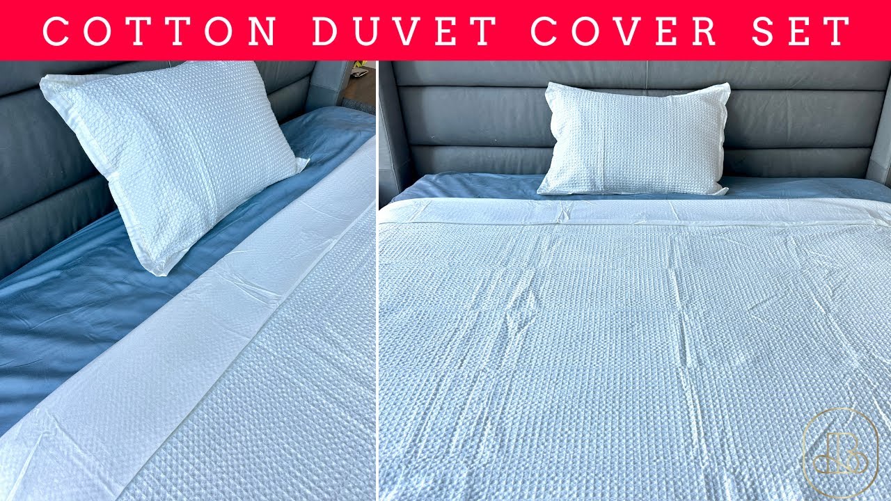Transform Your Bedroom with Cotton Waffle Weave Duvet Cover Set! 🏡✨