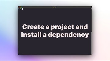 Create a project and install a dependency