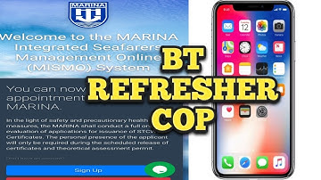 How to apply BT (basic training) REFRESHER COP CERTIFICATE online application using phone #seaman