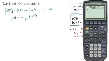 pOH and Hydroxide Ion Concentration Calculations