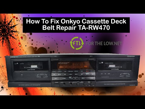 How To Replace The Belts on an Onkyo Cassette Deck Won't Play or Work TA RW470 Repair Replacement