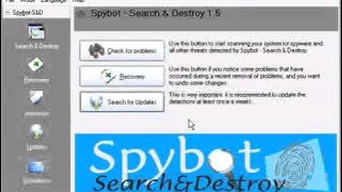 How To Remove Spyware From Your PC Using Spybot 1.5