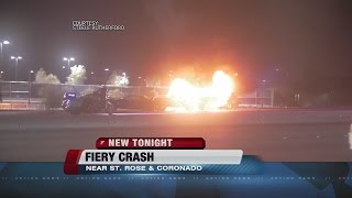 Two vehicles catch fire after Henderson crash