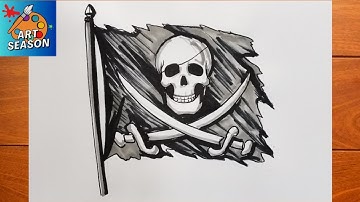 How to Draw a Pirate Flag Step by Step