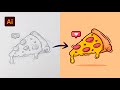 Adobe illustrator tutorial create a vector pizza from sketch