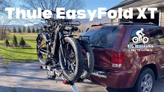 Thule EasyFold XT Review:  Best rack for fat tire e-bikes  #Thule #ebikerack