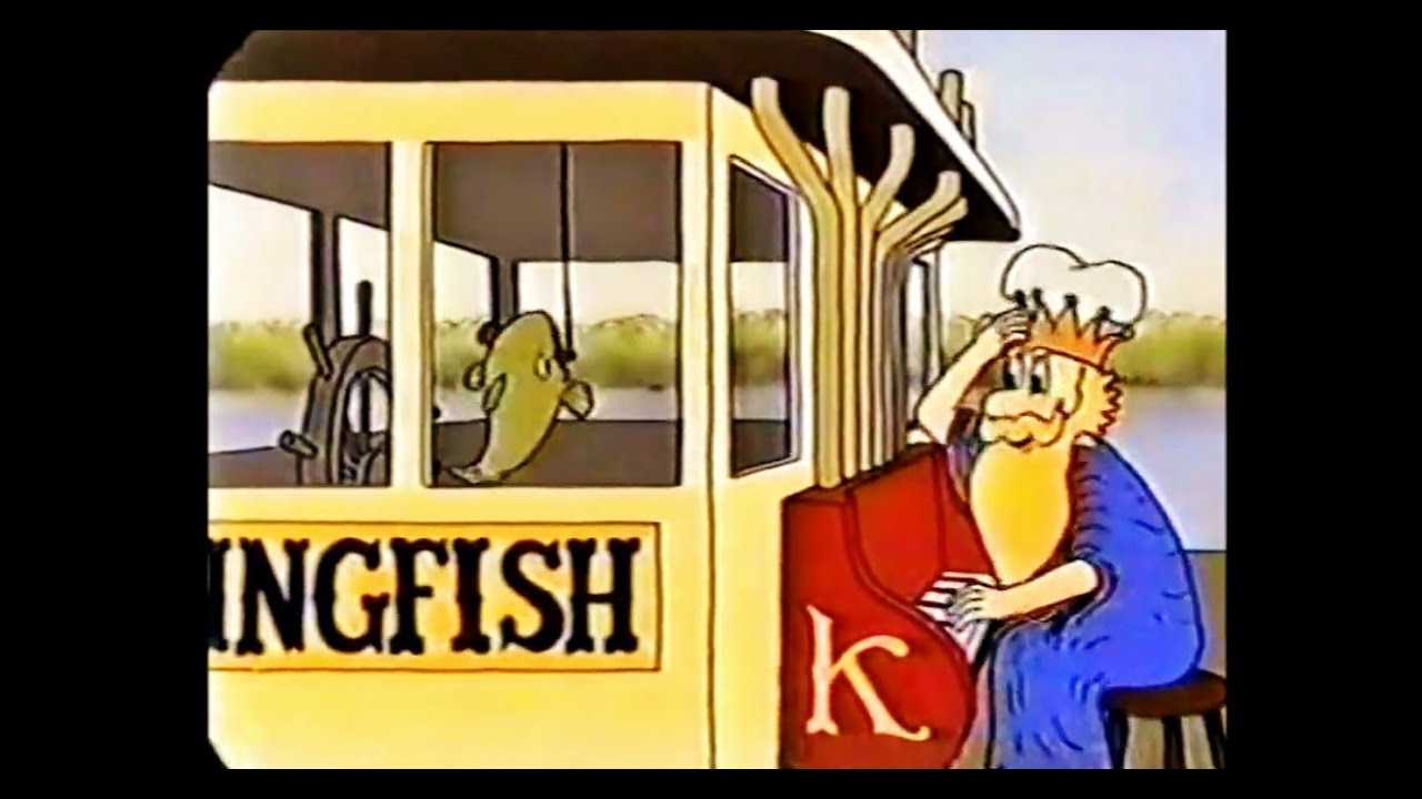 KINGFISH Seafood restaurants, animated commercial, Oct 1988, WHAS-11, Louisville, Ky.