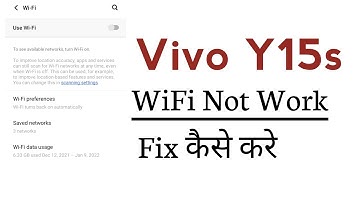 Vivo Y15s WiFi Not Working Problem Solve