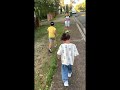 Walking exercise with my kids