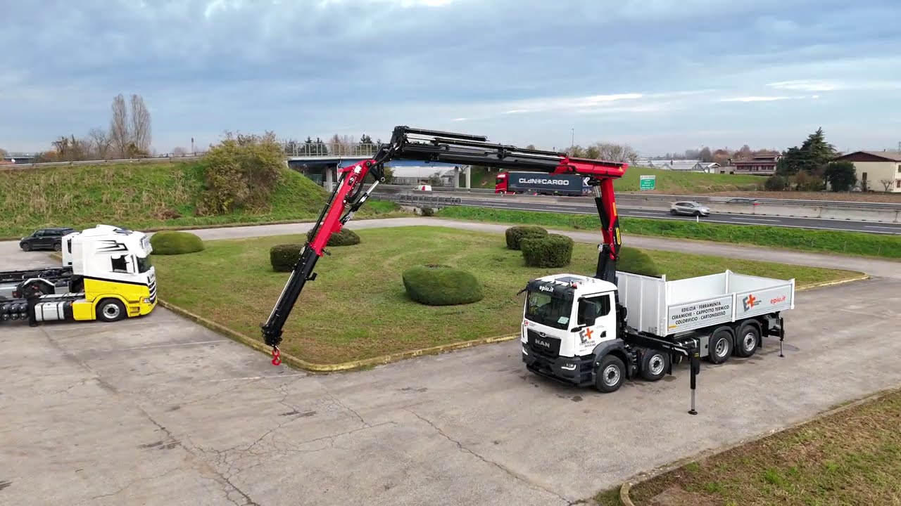 PALFINGER PK 370 TECD + PJ 090C + RIBALTABILE TRILATERALE MORESSA