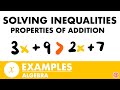 Solving Inequalities Using Properties of Addition Examples | Algebra - JK Math
