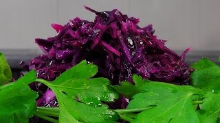 Салат из синей капусты видео рецепт(Приготовлено по рецепту Пелагеи Александровой-Игнатьевой 