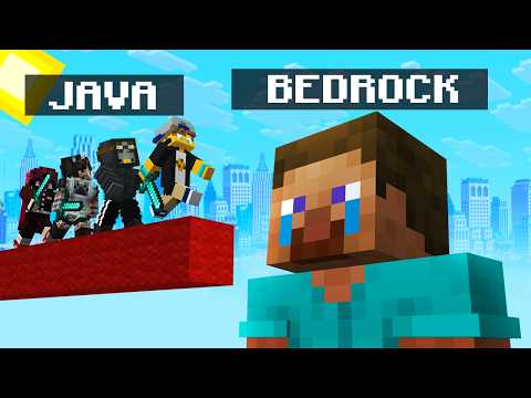 4 Java players destroying Bedrock mobile players