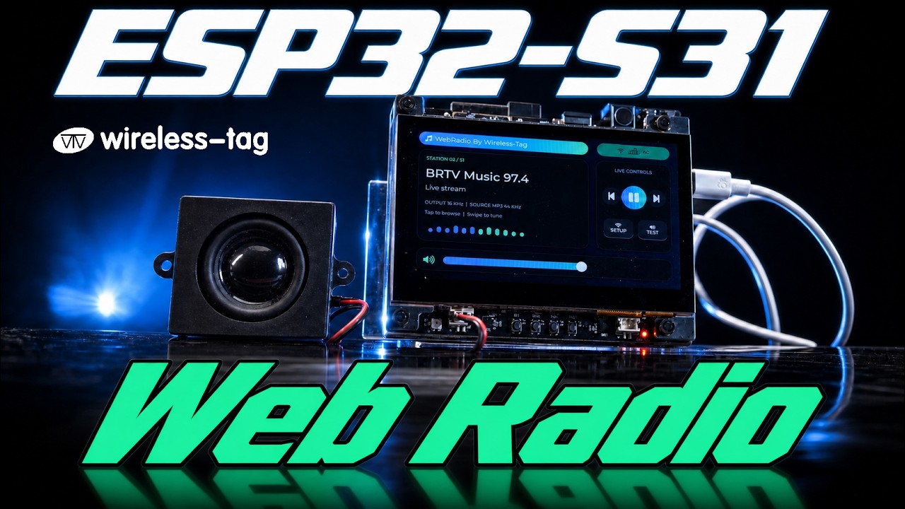 ESP32-S31 development board to create a Wi-Fi internet radio with a touchscreen.