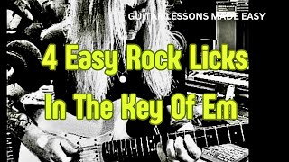 Master Rock Guitar Licks In E Minor For Beginners #guitarlessons