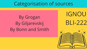 IGNOU BLIS BLI 222 unit 1 Categorisation of sources, previous year question