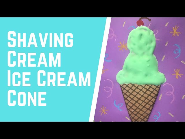 Furmano's - FAMILY FRIDAY Puffy Paint Ice Cream Cone Craft For Kids    Materials Needed: Green, Red, and Brown Paint Elmer's Glue Barbasol Shaving  Cream White Cardstock Paper Cardboard