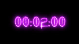 Purple Vampire Neon Timer 2 Minutes (Stopwatch)