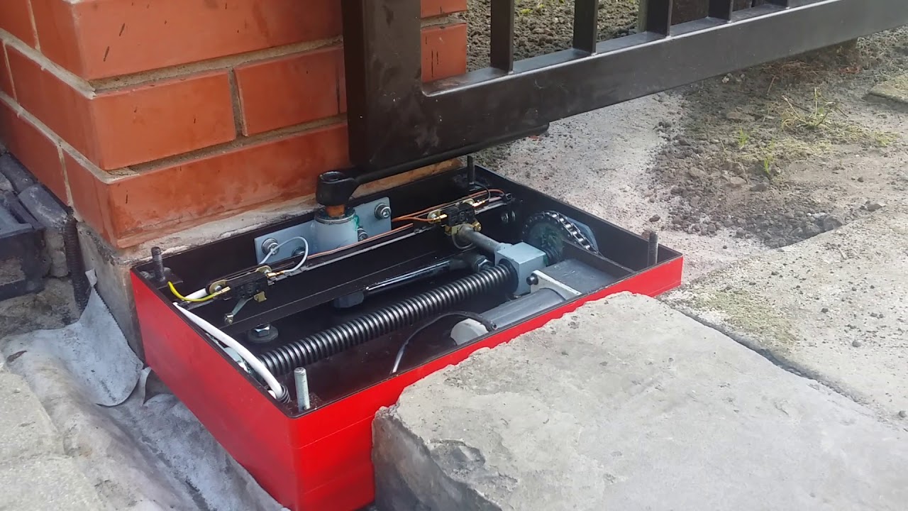 Napęd bramy skrzydłowej domowej roboty Napęd bramy skrzydłowej domowej roboty