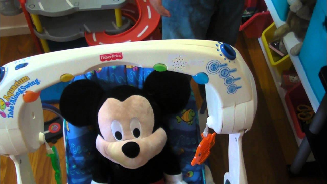 How to change batteries in fisher price aquarium take a along swing