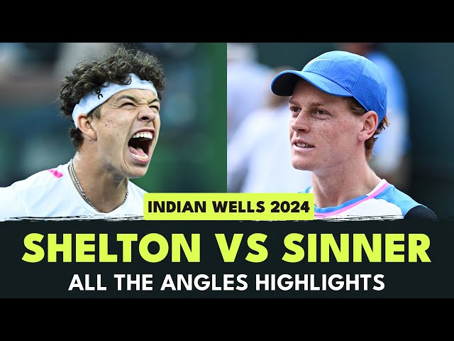 Jannik Sinner u0026 Ben Shelton Alternate Angles! | Indian Wells 2024 Highlights class=