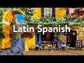 4k spain coffee shop ambience  latin spanish music  bossa nova guitar for relaxing background