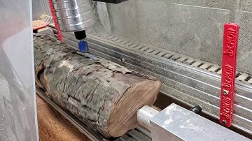 Playing with the rotary demon cnc machine again!