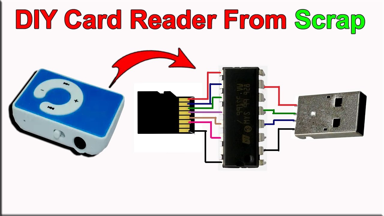 How To Make Card Reader at Home DIY Micro SD Card Reader Make Micro Sd card Reader from MP3 Player