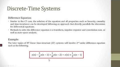 WEEK 2 PART 1 CLASSIFICATION OF DT SYSTEMS PART 2