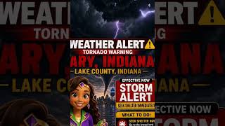 Weather alert Tornado warning Gary Indiana Stay in
