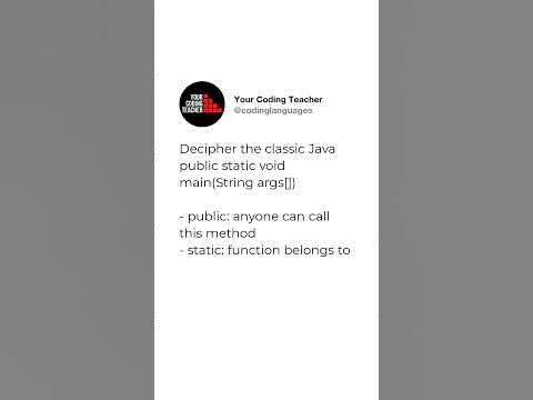 Decipher the classic Java public static void main(String args ...