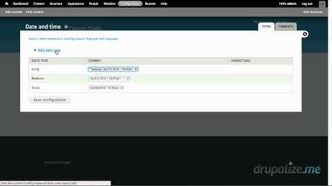 Core Date settings and configurations