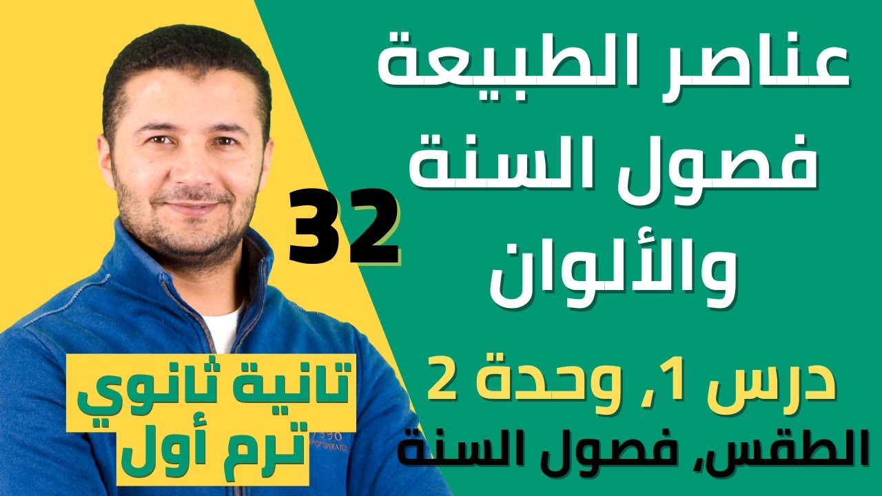 عناصر الطبيعة وفصول السنة واتباطها بالألوان والأنشطة - تانية ثانوي نظام جديد فرنشاوي