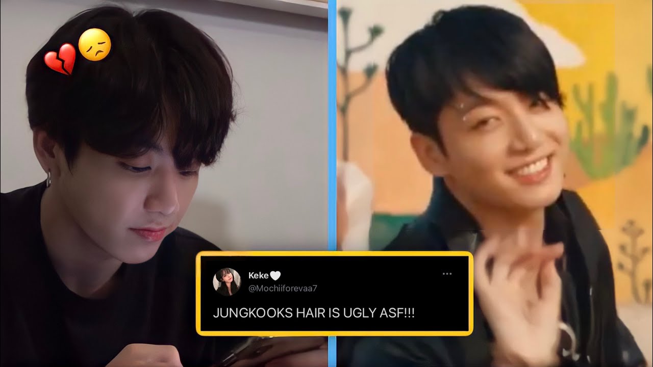 BTS Jungkook REACTS To Fans HATING His Hair! - YouTube