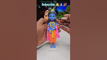Radha Krishna ji idol making with super clay 🌸 Radhe Krishna 🦚 Jai shree Krishna #shorts #short #ram
