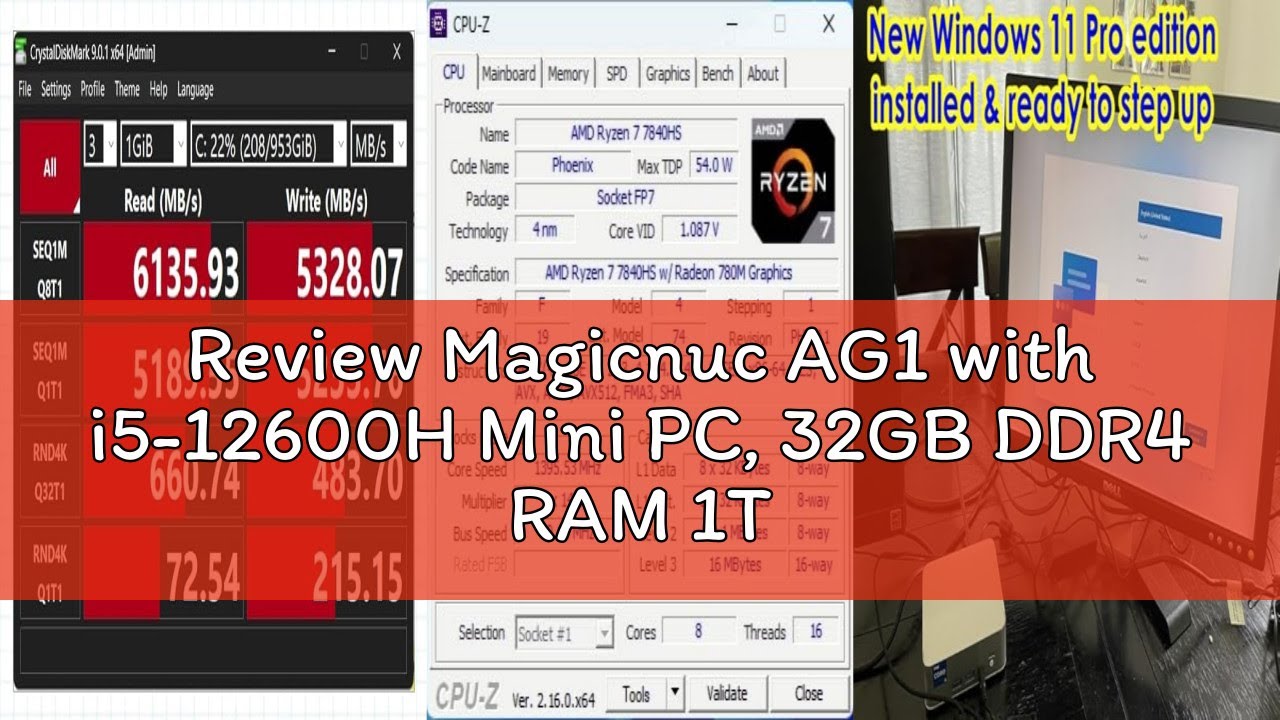Review Magicnuc AG1 with i5-12600H Mini PC, 32GB DDR4 RAM 1TB NVME SSD Mini Computers, 2.5G LAN/Wi-F