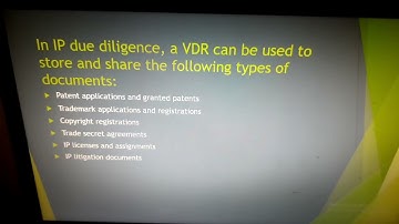 The Virtual Data Room in IP Due Diligence