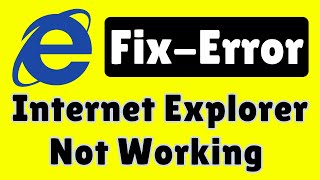 How to to fix Internet explorer not working | How to fix internet connection problem windows 7