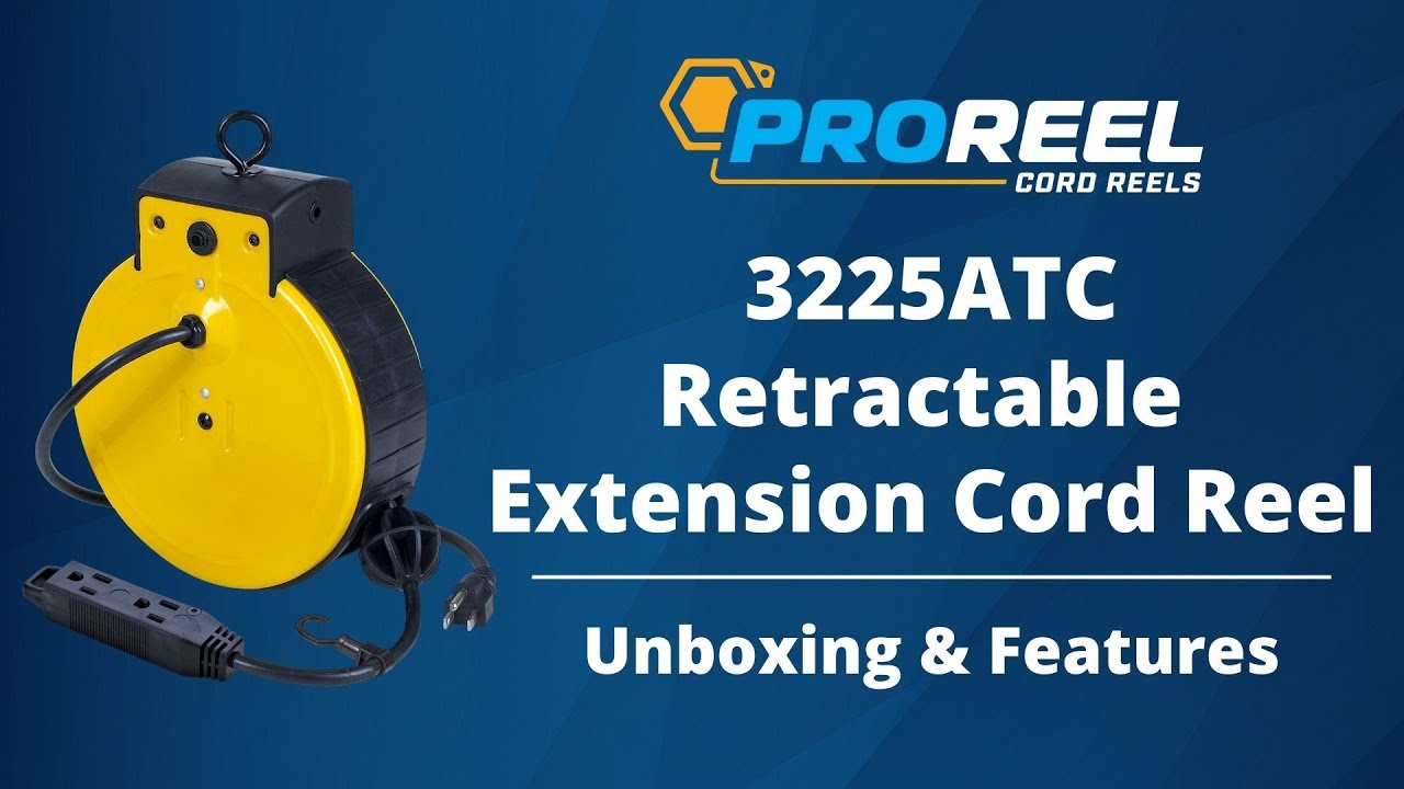 25' ProReel Retractable Cord Reel with Trip tap Outlets - 3225ATC