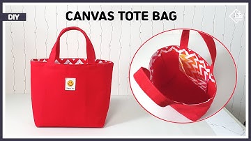 DIY How to make an unlined canvas tote bag / easy sewing tutorial [Tendersmile Handmade]